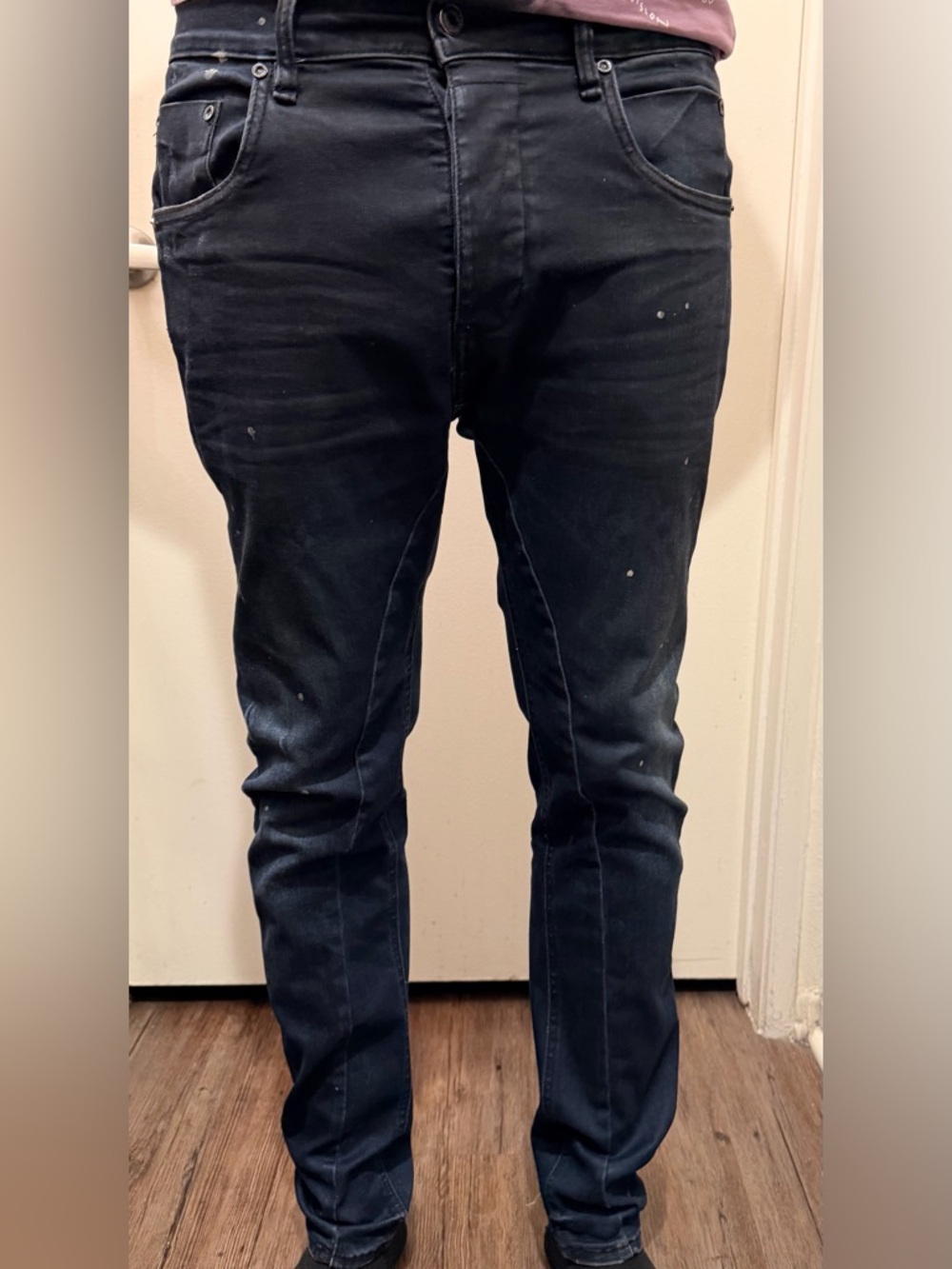 CRISMANO RONAUDO CR7 Men's Skinny Jeans in Navy Blue Wash